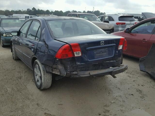 2HGES26805H611921 - 2005 HONDA CIVIC EX 蓝色 照片 3