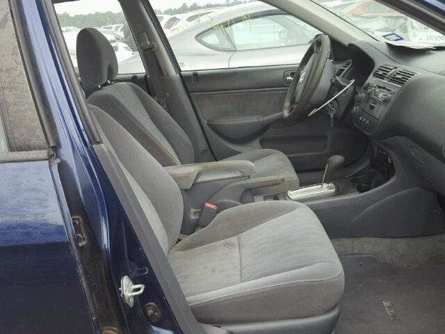 2HGES26805H611921 - 2005 HONDA CIVIC EX 蓝色 照片 5