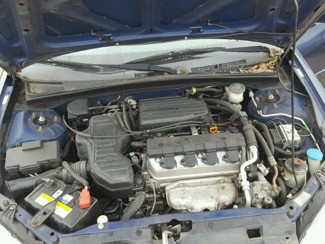 2HGES26805H611921 - 2005 HONDA CIVIC EX BLUE photo 7