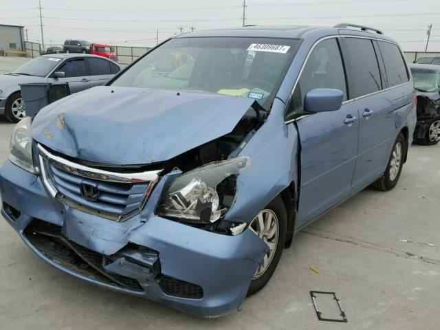 5FNRL3H69AB104286 - 2010 HONDA ODYSSEY EX BLUE photo 2