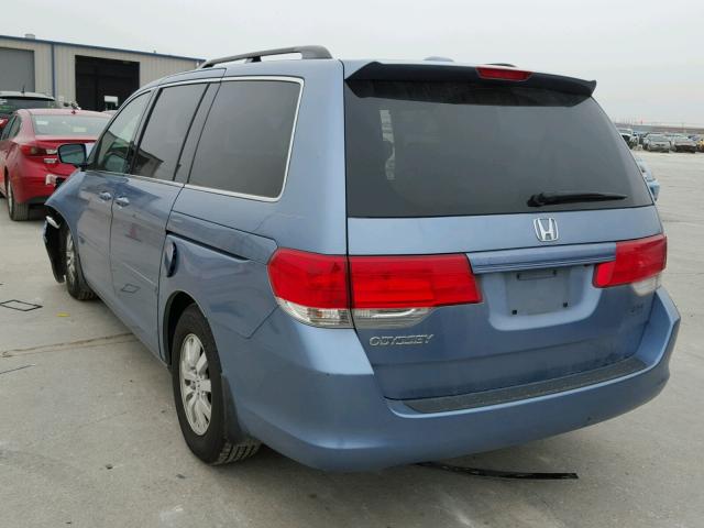 5FNRL3H69AB104286 - 2010 HONDA ODYSSEY EX BLUE photo 3