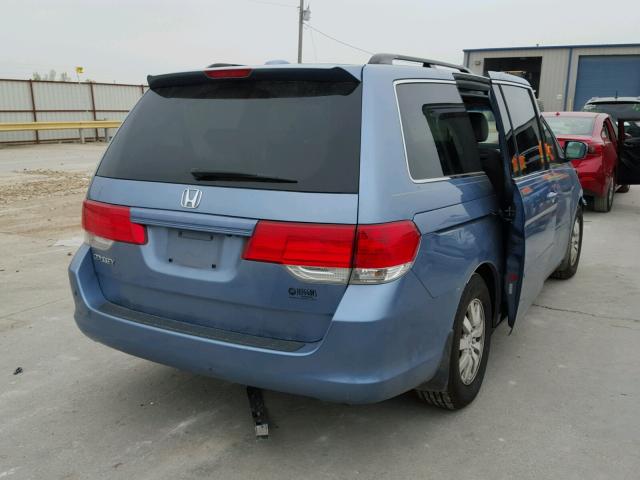 5FNRL3H69AB104286 - 2010 HONDA ODYSSEY EX BLUE photo 4