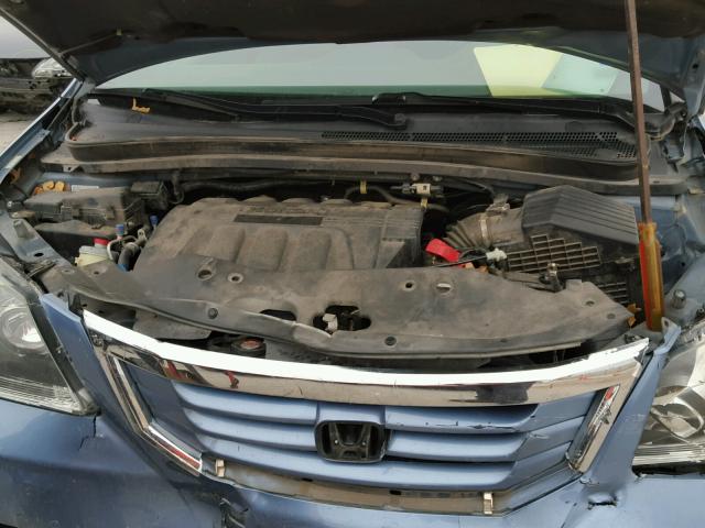 5FNRL3H69AB104286 - 2010 HONDA ODYSSEY EX BLUE photo 7