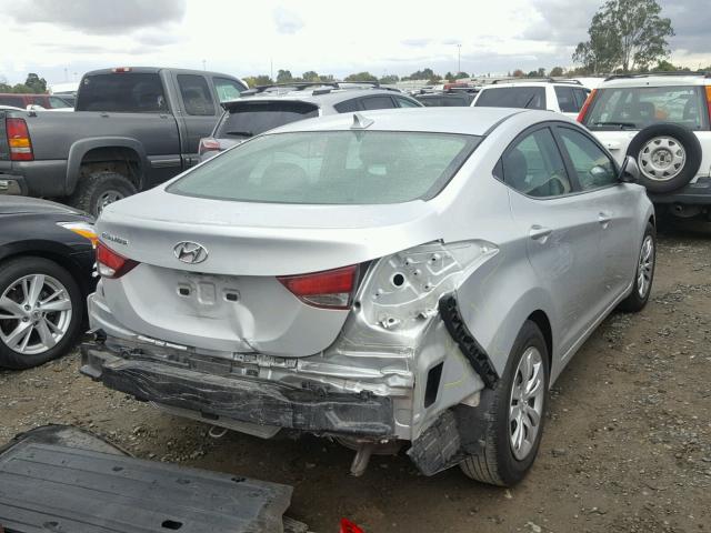 5NPDH4AE9FH621986 - 2015 HYUNDAI ELANTRA SE SILVER photo 4