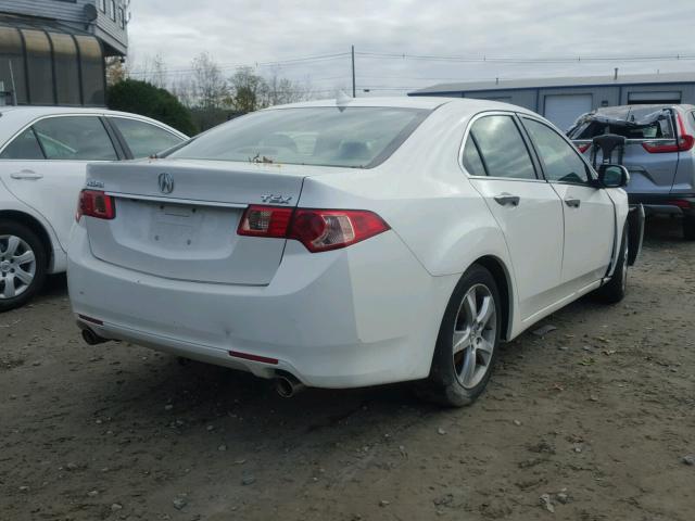 JH4CU2F62BC015043 - 2011 ACURA TSX WHITE photo 4