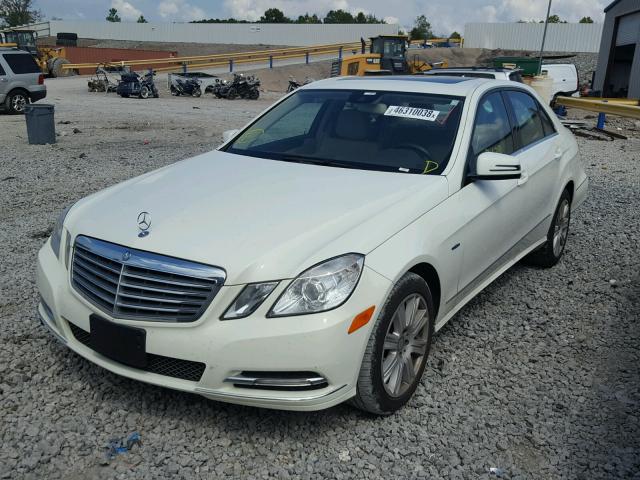 WDDHF8JB3CA605148 - 2012 MERCEDES-BENZ E 350 4MAT WHITE photo 2