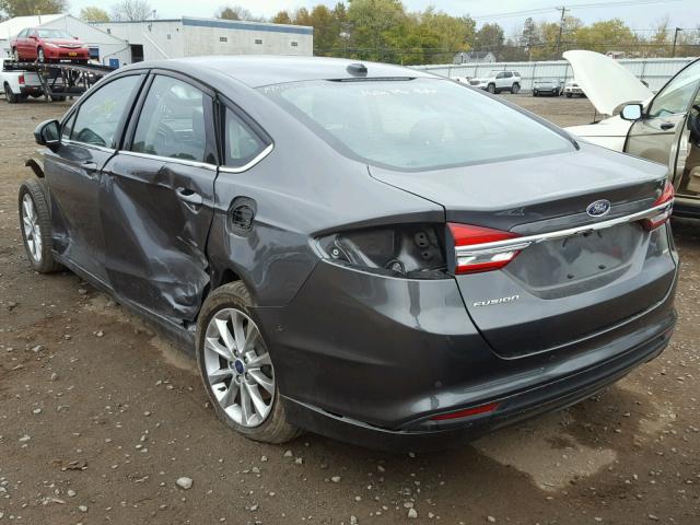 3FA6P0H70HR197762 - 2017 FORD FUSION GRAY photo 3