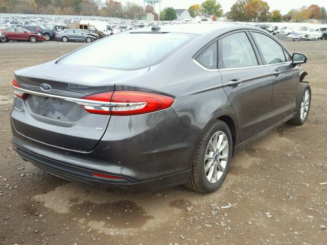 3FA6P0H70HR197762 - 2017 FORD FUSION GRAY photo 4