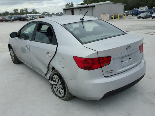 KNAFU4A26A5221559 - 2010 KIA FORTE EX GRAY photo 3