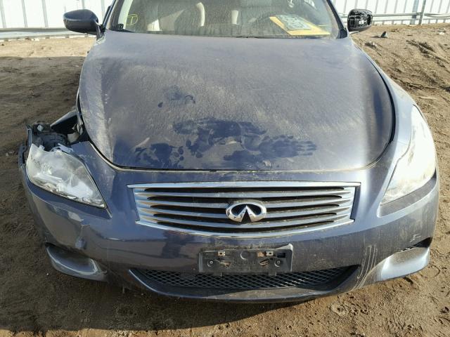 JNKCV64E99M600849 - 2009 INFINITI G37 BASE BLUE photo 7