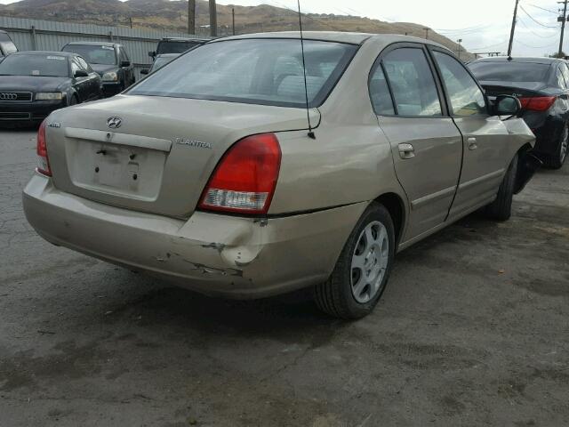 KMHDN45D53U642521 - 2003 HYUNDAI ELANTRA GL TAN photo 4