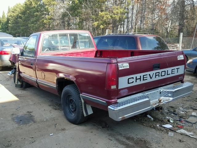 1GCDC14H6JZ270684 - 1988 CHEVROLET GMT-400 MAROON photo 3