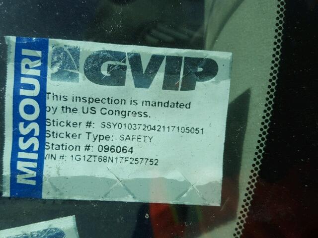 1G1ZT68N17F257752 - 2007 CHEVROLET MALIBU MAX 银色 照片 10