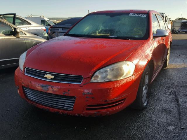 2G1WA5EKXA1143390 - 2010 CHEVROLET IMPALA LS RED photo 2