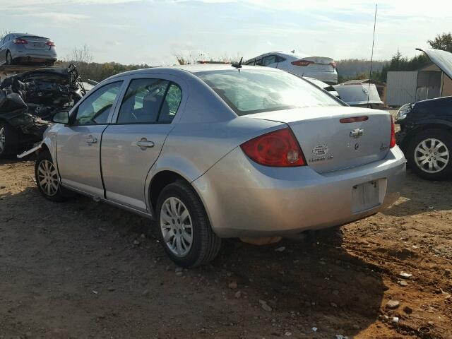 1G1AS58H097104670 - 2009 CHEVROLET COBALT SILVER photo 3