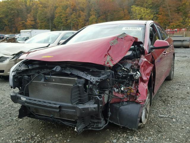 5NPE24AF1FH153167 - 2015 HYUNDAI SONATA SE RED photo 2