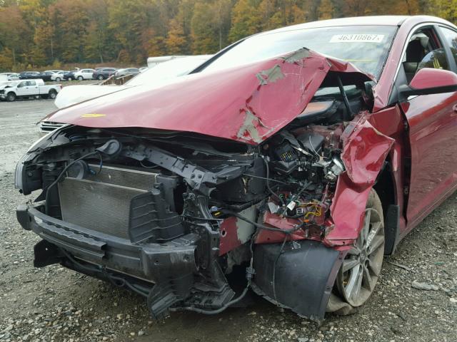 5NPE24AF1FH153167 - 2015 HYUNDAI SONATA SE RED photo 9