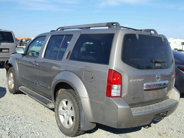 5N1AR18U48C606592 - 2008 NISSAN PATHFINDER TAN photo 3