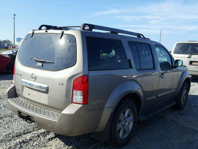 5N1AR18U48C606592 - 2008 NISSAN PATHFINDER TAN photo 4