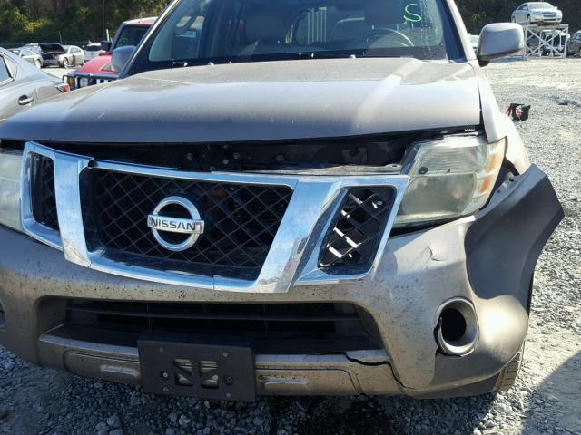 5N1AR18U48C606592 - 2008 NISSAN PATHFINDER TAN photo 9