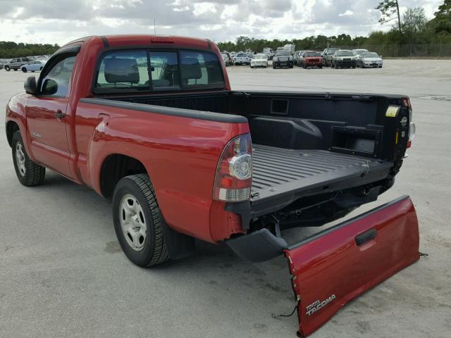 5TENX4CNXAZ744996 - 2010 TOYOTA TACOMA RED photo 3