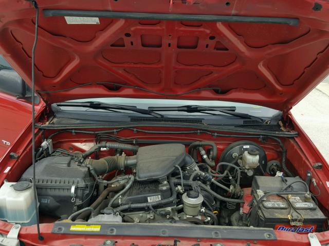 5TENX4CNXAZ744996 - 2010 TOYOTA TACOMA RED photo 7