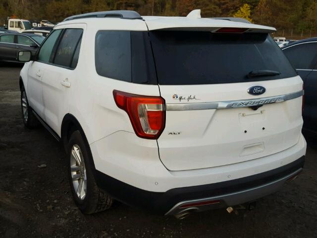 1FM5K7D88HGA46571 - 2017 FORD EXPLORER X WHITE photo 3