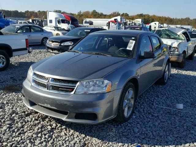 1C3CDZAB5DN687916 - 2013 DODGE AVENGER SE GRAY photo 2