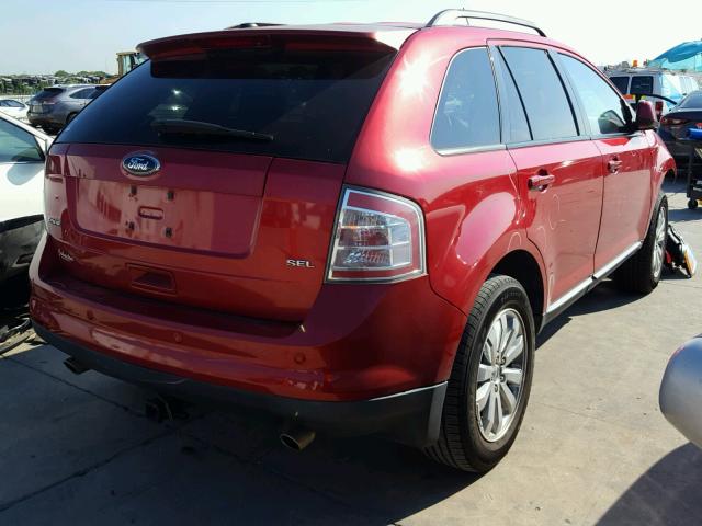 2FMDK3JCXABA21861 - 2010 FORD EDGE SEL RED photo 4