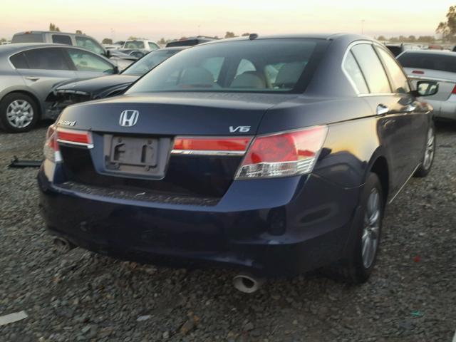 1HGCP3F83CA032903 - 2012 HONDA ACCORD EXL BLUE photo 4