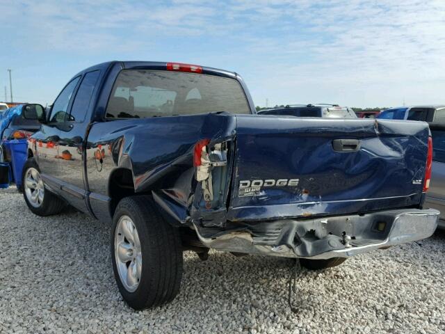 1D7HA18N03S214412 - 2003 DODGE RAM 1500 S BLUE photo 3