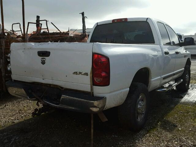1D7KS28D77J562669 - 2007 DODGE RAM 2500 S WHITE photo 4