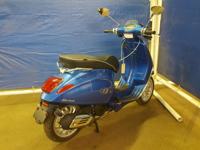 ZAPM818G2G5401577 - 2016 VESPA SPRINT 150 BLUE photo 4