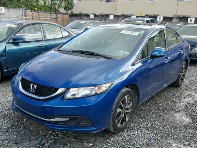 19XFB2F8XDE210714 - 2013 HONDA CIVIC EX BLUE photo 2