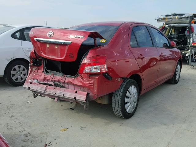 JTDBT4K32A1365774 - 2010 TOYOTA YARIS RED photo 4