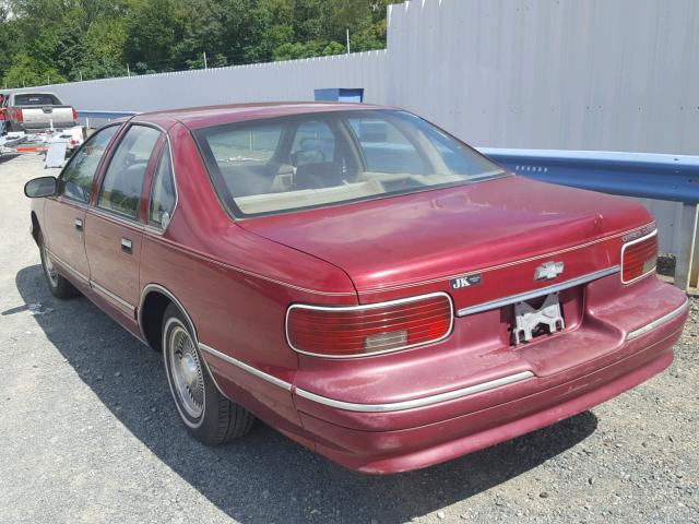 1G1BL52W4TR186715 - 1996 CHEVROLET CAPRICE CL RED photo 3