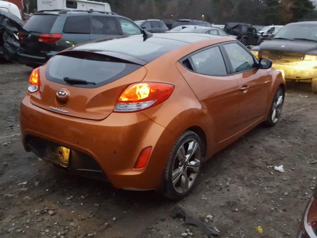 KMHTC6AD8CU068547 - 2012 HYUNDAI VELOSTER B ORANGE photo 4