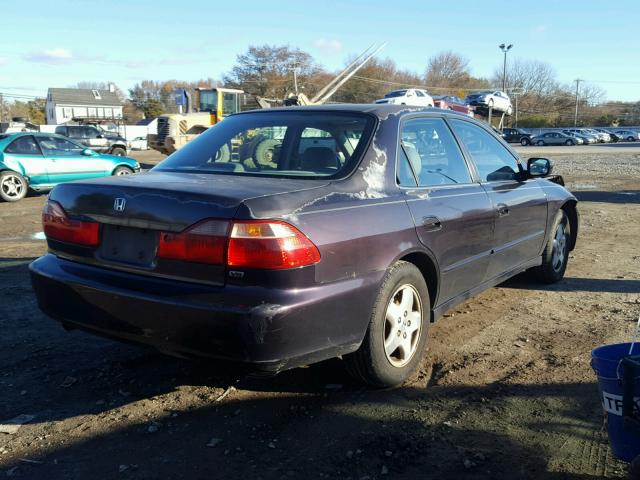 1HGCG1656XA012418 - 1999 HONDA ACCORD EX MAROON photo 4