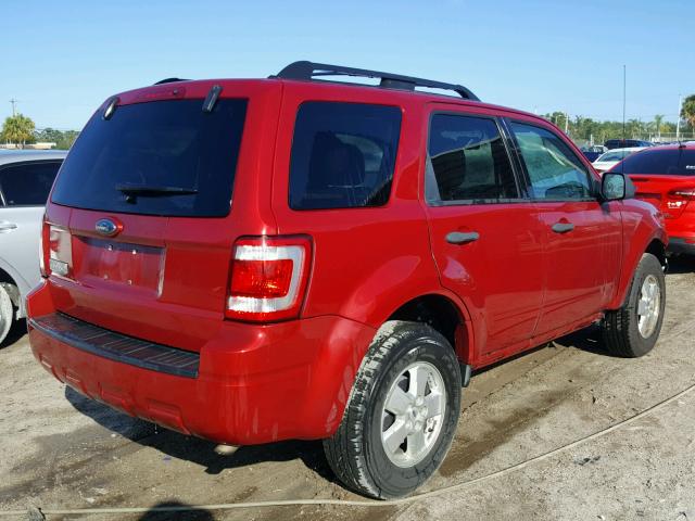 1FMCU03G89KB86894 - 2009 FORD ESCAPE RED photo 4