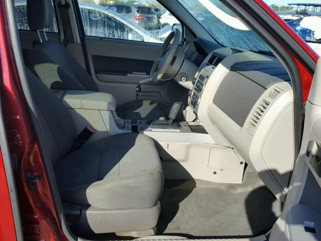 1FMCU03G89KB86894 - 2009 FORD ESCAPE RED photo 5