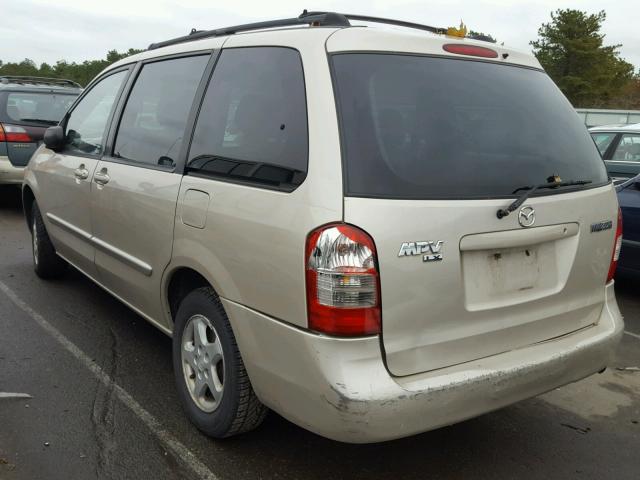 JM3LW28G1Y0156303 - 2000 MAZDA MPV WAGON BEIGE photo 3