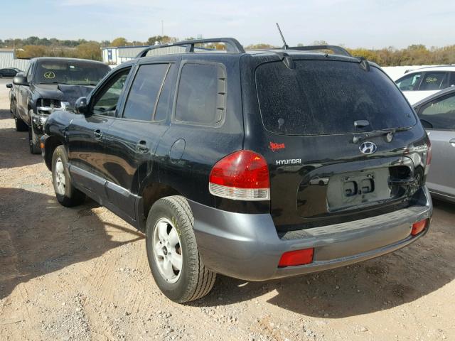 KM8SC13D75U898788 - 2005 HYUNDAI SANTA FE G BLACK photo 3