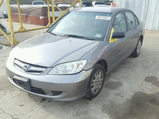 2HGES16504H546065 - 2004 HONDA CIVIC GRAY photo 2