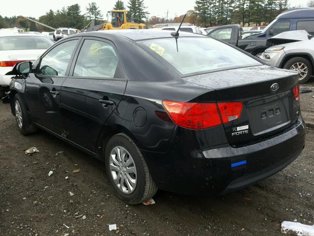 KNAFU4A20D5686696 - 2013 KIA FORTE EX BLACK photo 3