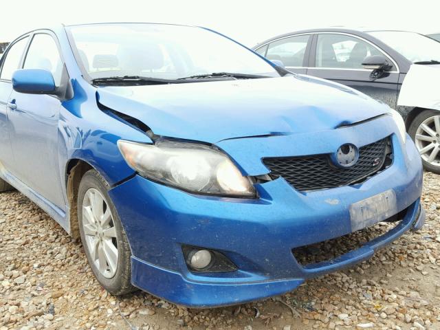 1NXBU40E29Z132016 - 2009 TOYOTA COROLLA BA BLUE photo 9