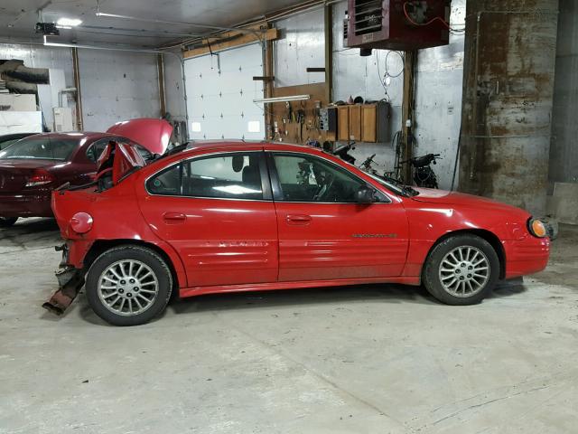 1G2NF52TX1M531939 - 2001 PONTIAC GRAND AM S RED photo 9