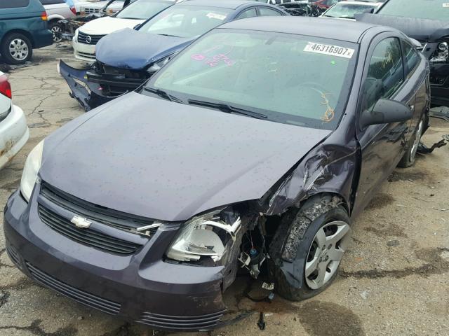 1G1AK15F067772122 - 2006 CHEVROLET COBALT LS PURPLE photo 2