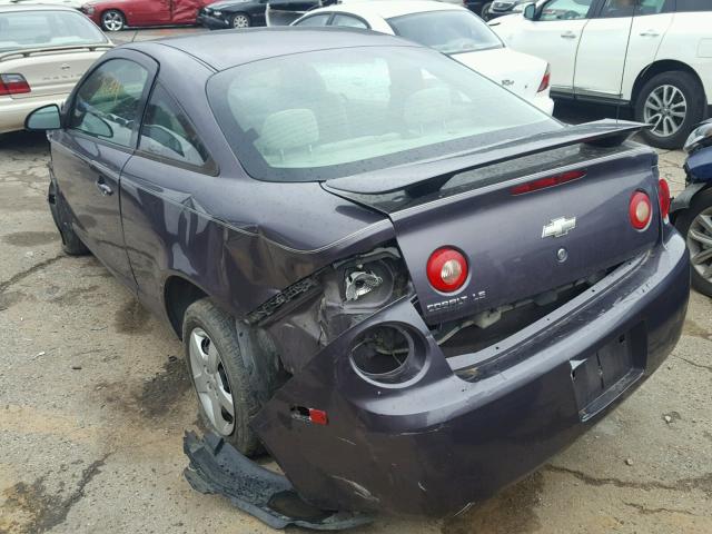 1G1AK15F067772122 - 2006 CHEVROLET COBALT LS PURPLE photo 3