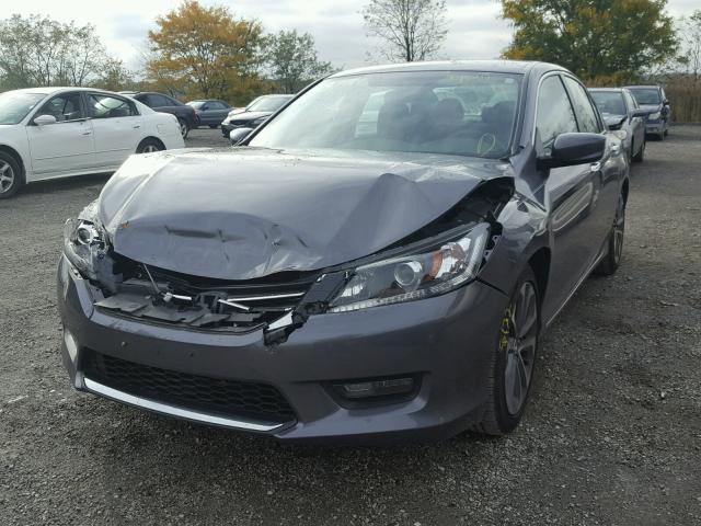 1HGCR2F52FA138824 - 2015 HONDA ACCORD SPO GRAY photo 2