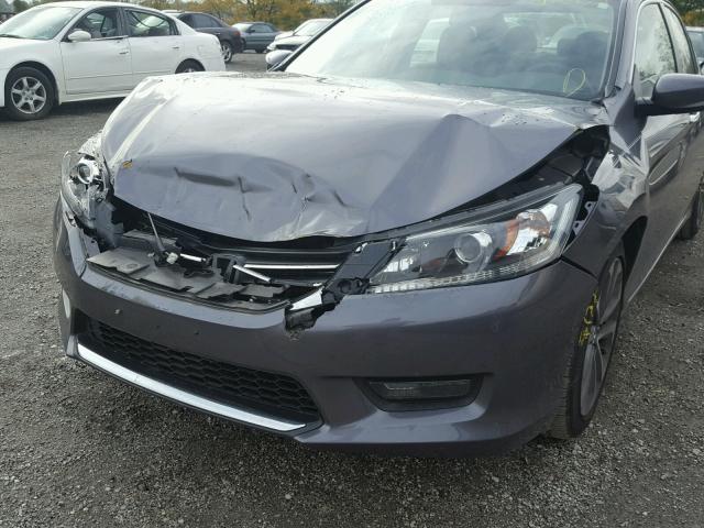 1HGCR2F52FA138824 - 2015 HONDA ACCORD SPO GRAY photo 9